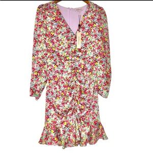 BCBGeneration Floral Mini Dress in Pink, Red, Green, Yellow